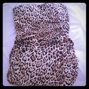 Victoria's Secret strapless leopard swimsuit